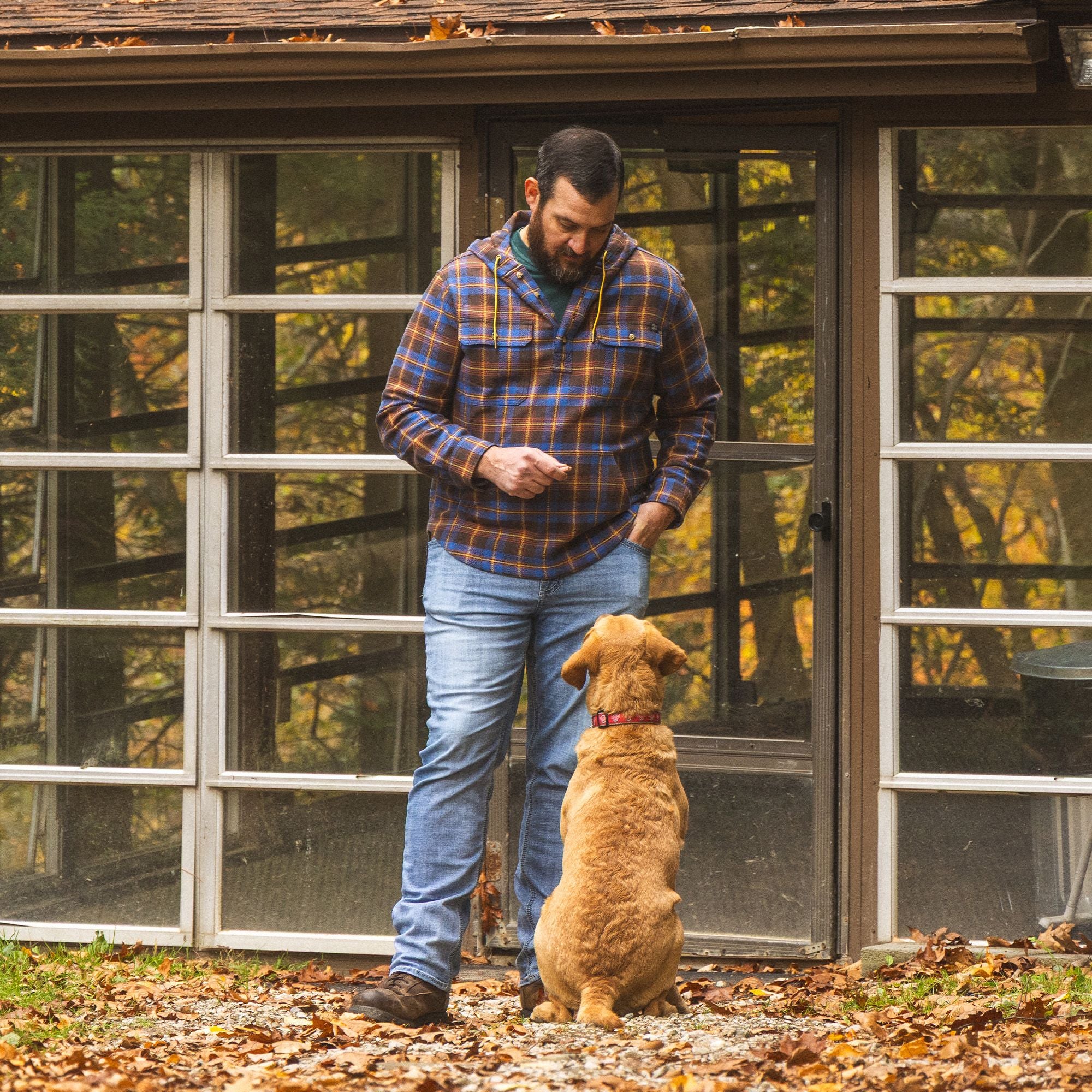 Uncle Robert's Plaid - Men's Raghorn Flannel Hoodie - Lifestyle1
