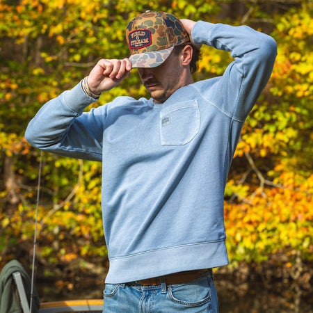 Light Blue - Men's Holloa French Terry Crew - Lifestyle2
