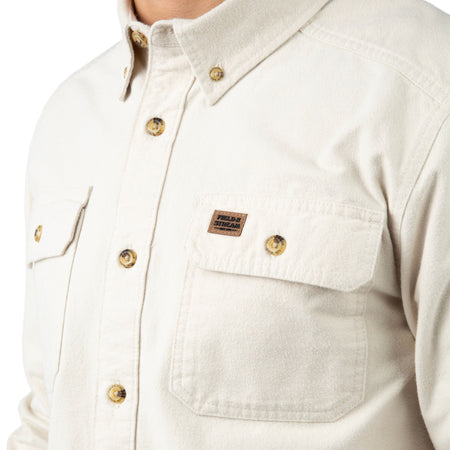 Oatmeal - Men's Cattail Chamois Shirt - Pocket