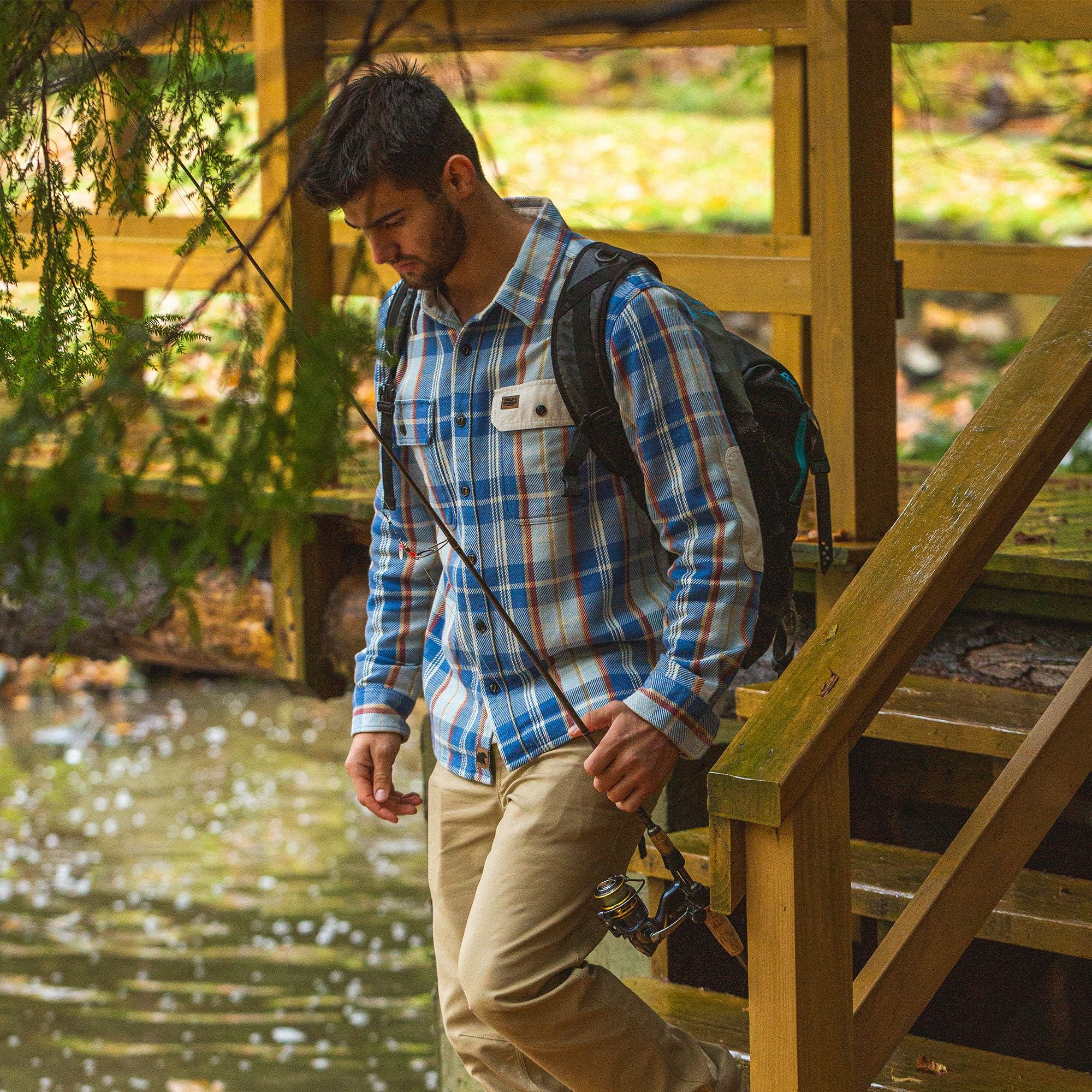 Stratus Plaid - Men's Hardwood Heavyweight Flannel Shirt - Lifestyle3