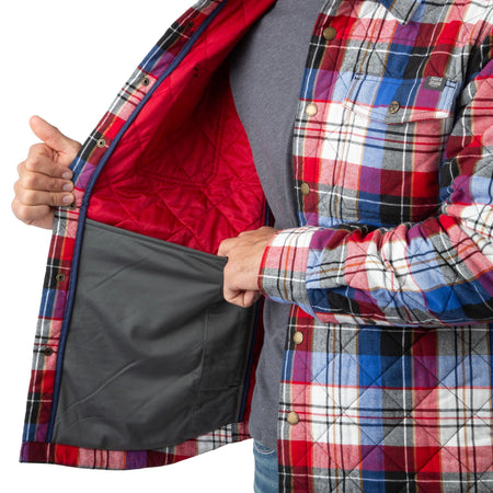 Patriot Plaid - Men's Tinkhamtown Quilted Shirt Jacket - Inside 1