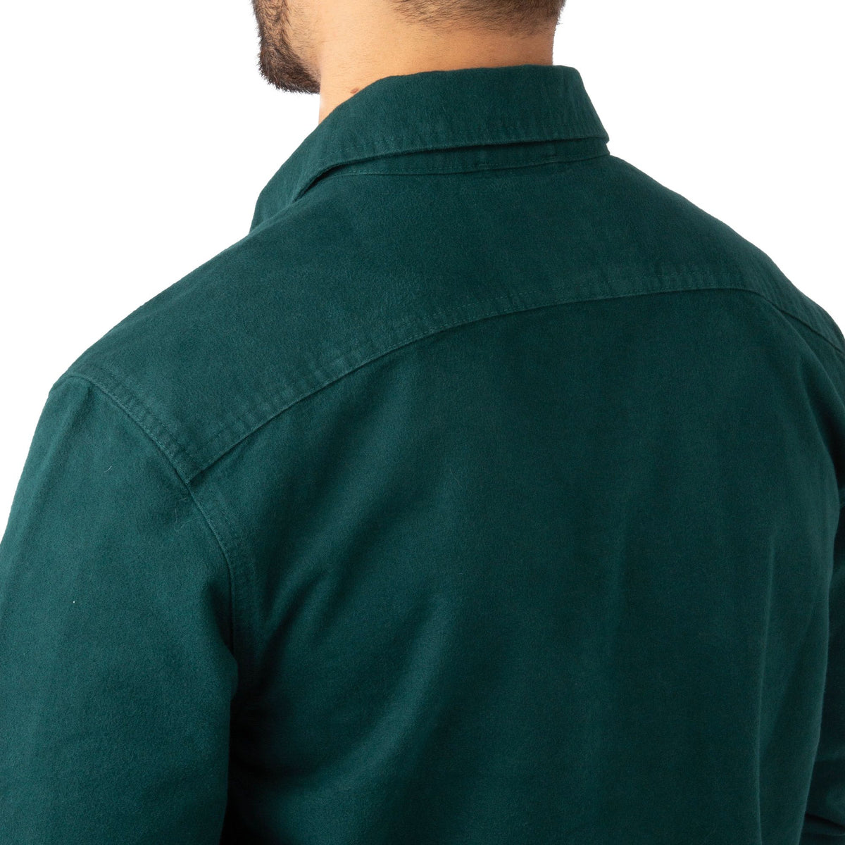 Pine - Men's Cattail Chamois Shirt - Shoulder