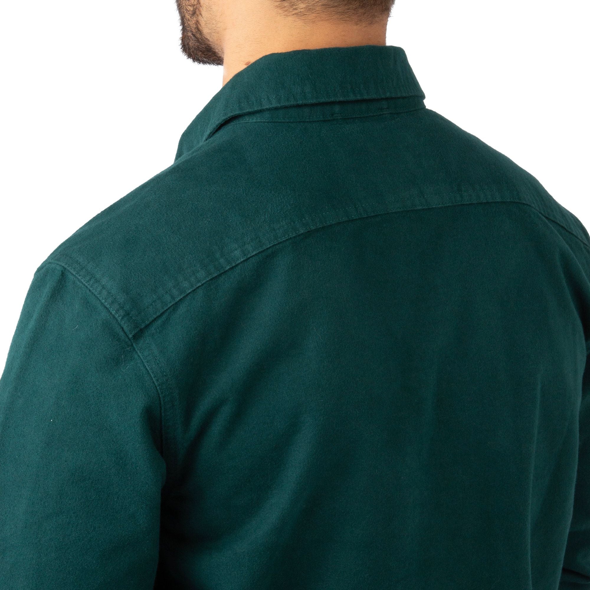 Pine - Men's Cattail Chamois Shirt - Shoulder