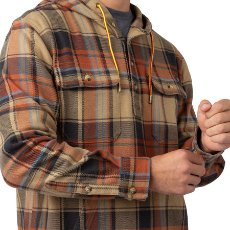 Sam's Plaid - Men's Raghorn Flannel Hoodie - Sleeve