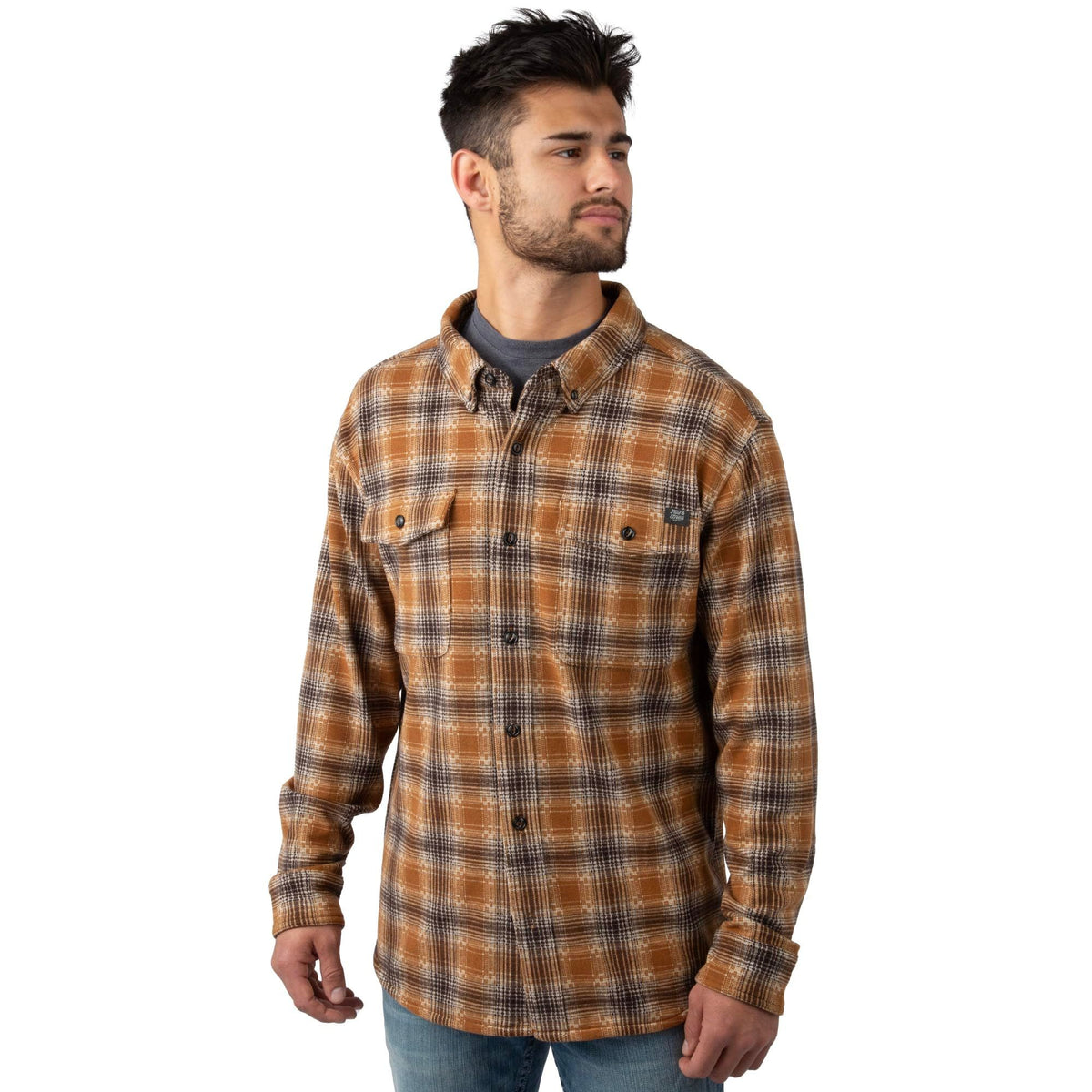 Good Times Plaid - Field & Stream Men's Bushveldt Plaid Knit Shirt