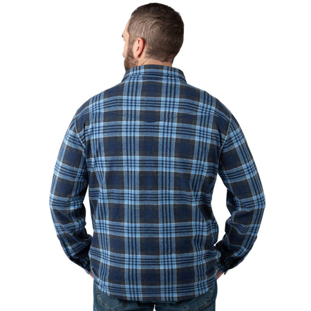 Smokey Plaid - Field & Stream Men's Bushveldt Plaid Knit Shirt - Back