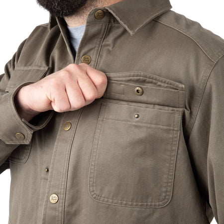 Brown - Men's Wicklow Rugged Shirt Jacket - Pocket