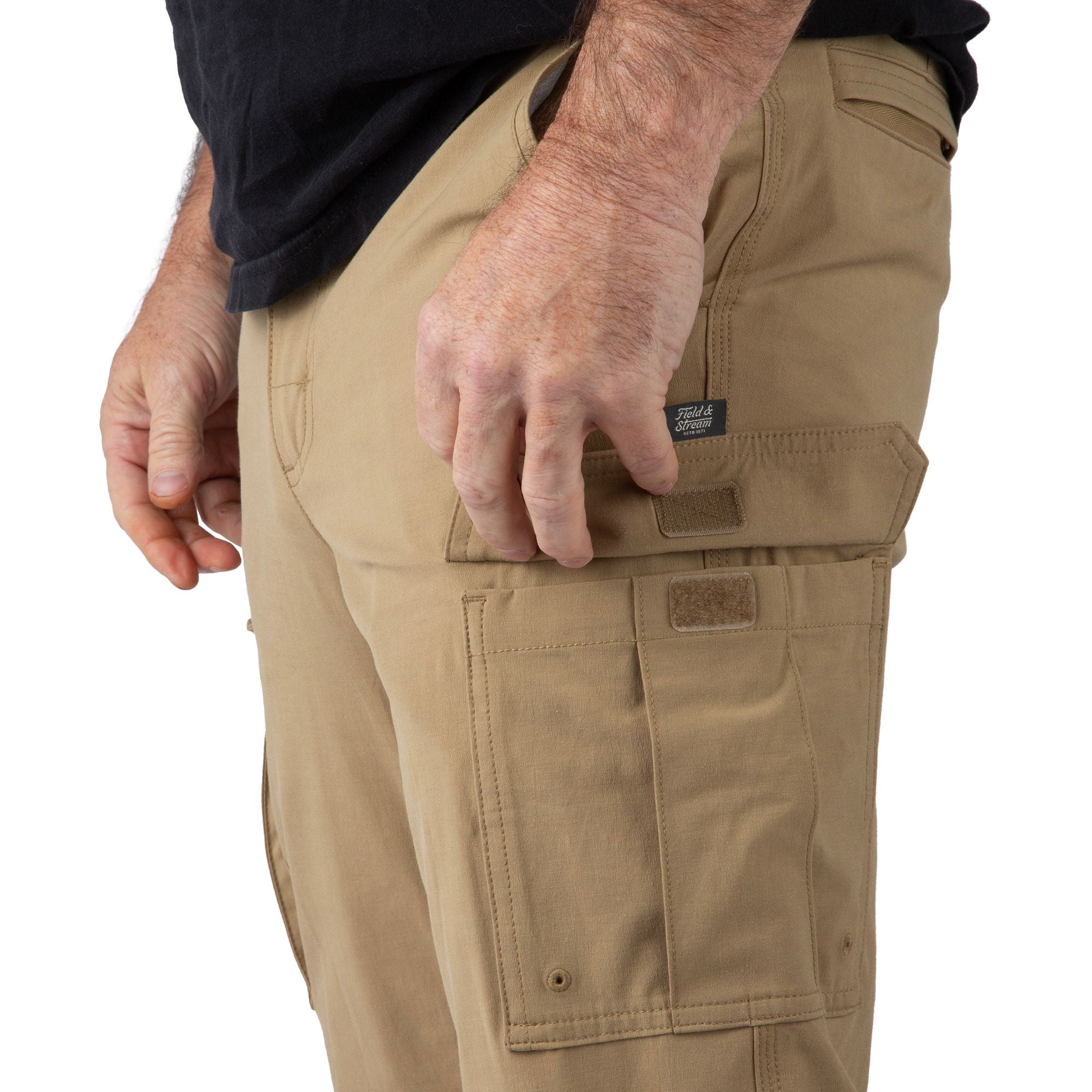 Khaki - Men's Downstream Cargo Pants - Left