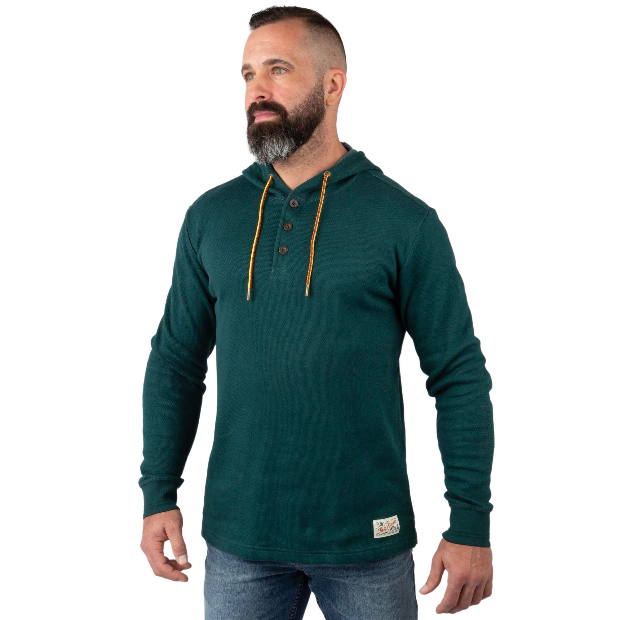Pine - Men's Double Reed Thermal Hoodie