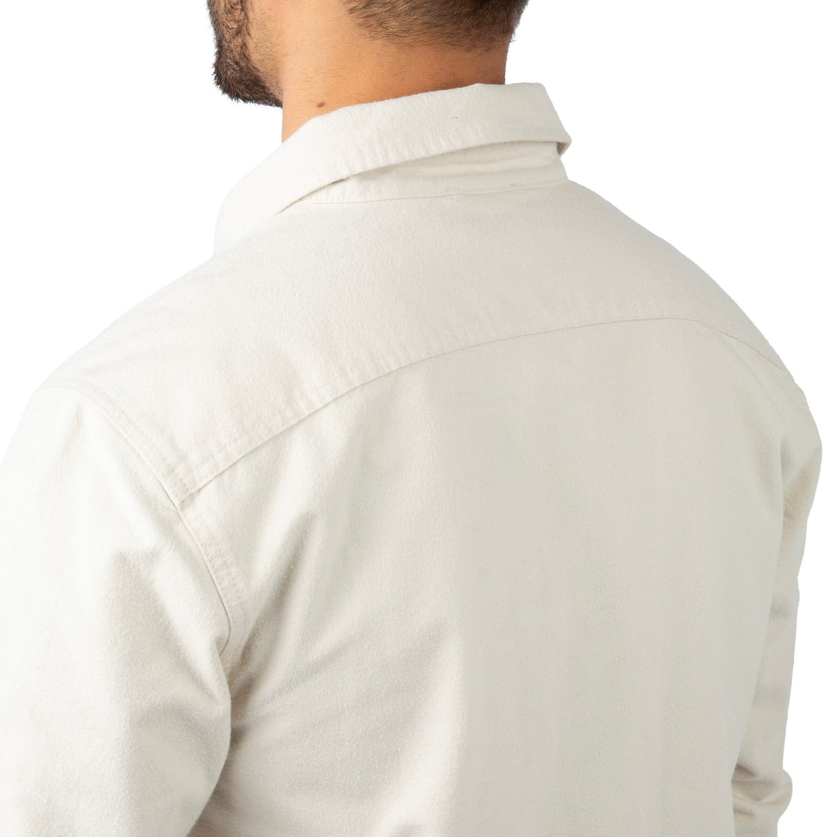 Oatmeal - Men's Cattail Chamois Shirt - Shoulder