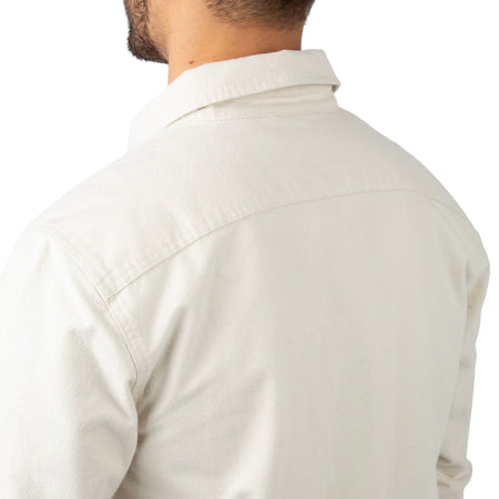 Oatmeal - Men's Cattail Chamois Shirt - Shoulder