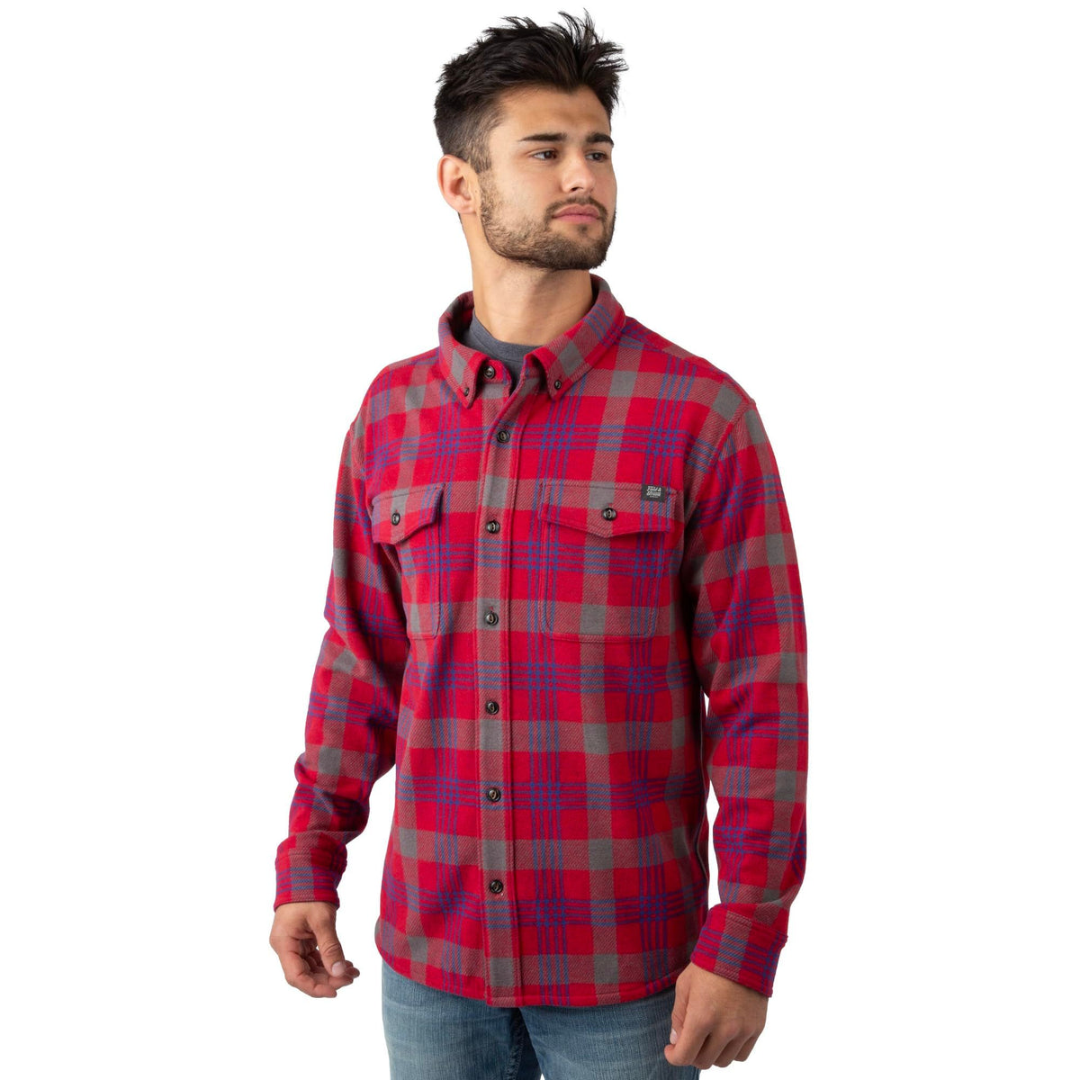 Cunningham Plaid - Field & Stream Men's Bushveldt Plaid Knit Shirt