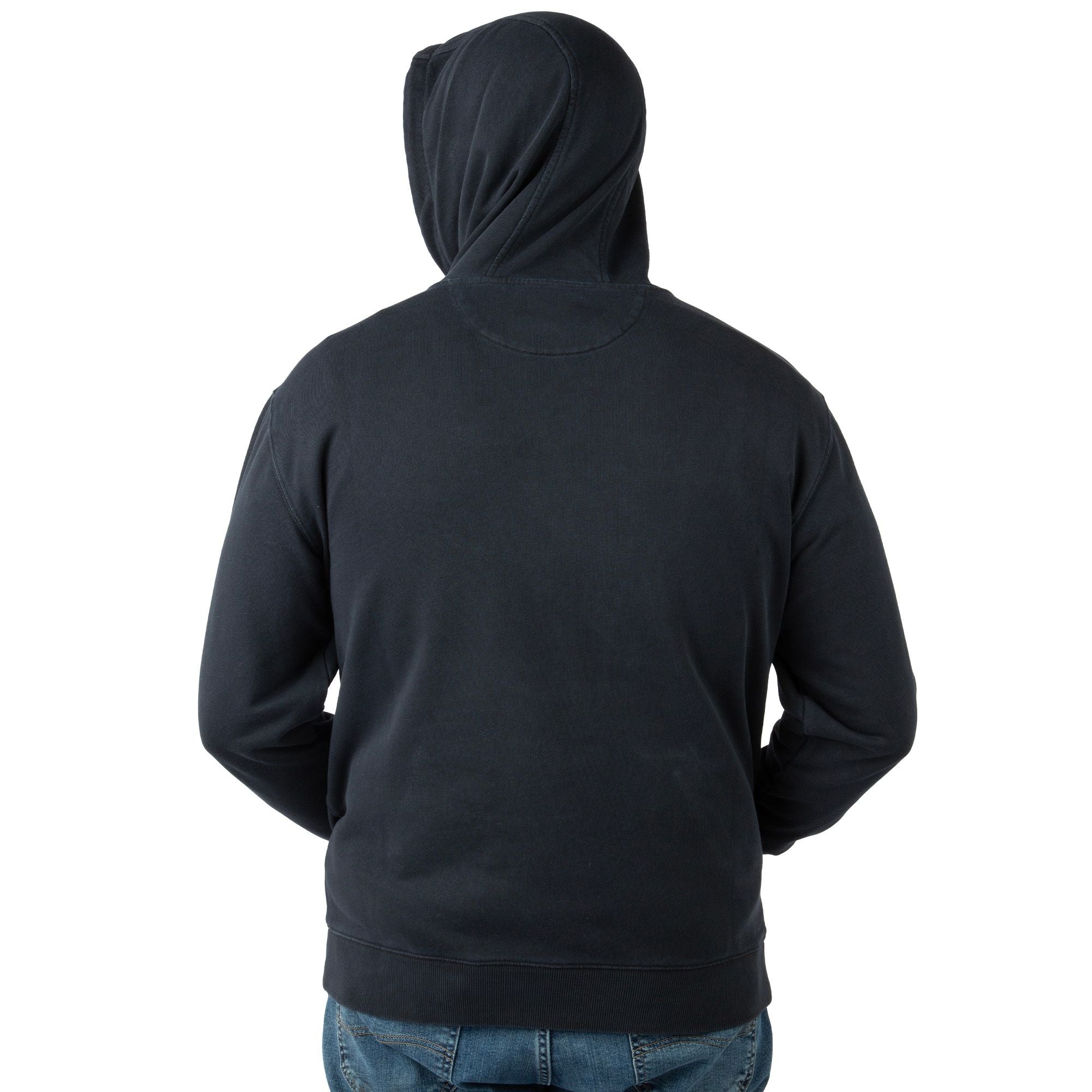 Black - Men's Holloa French Terry Hoodie - Back
