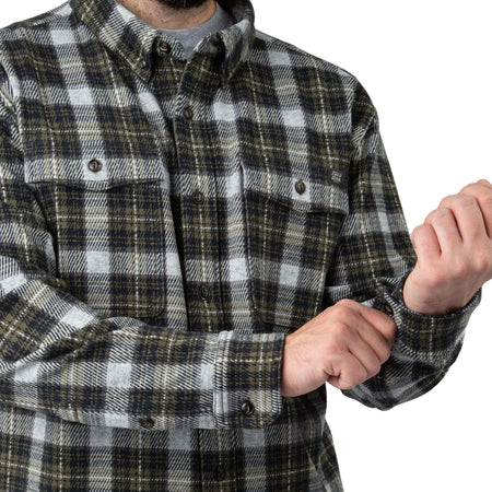 Mash Plaid - Field & Stream Men's Bushveldt Plaid Knit Shirt - Sleeves