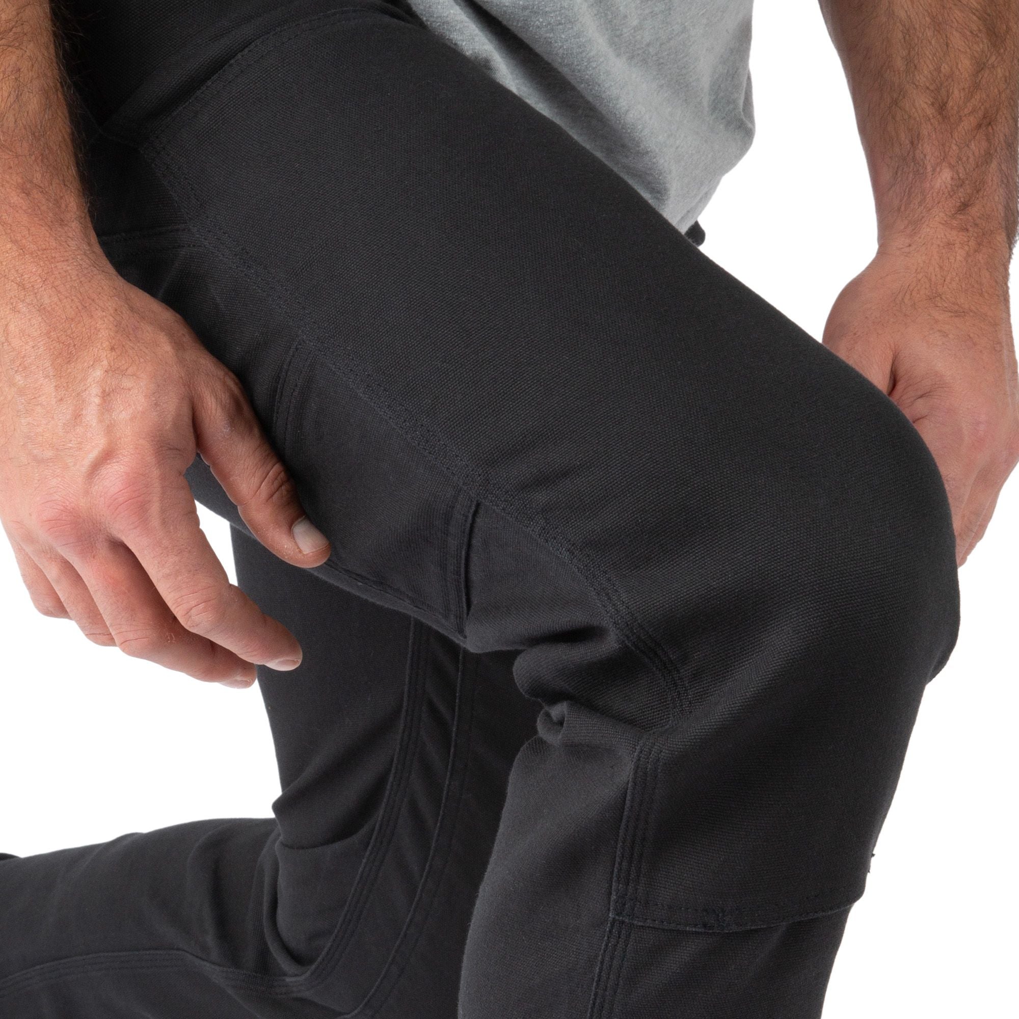 Black - Men's SFYK Shoot from Your Knees Double Layer Pants - Knee