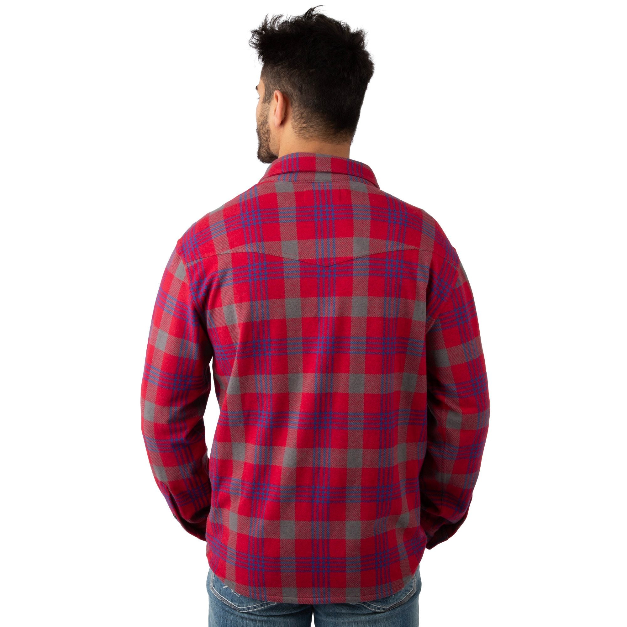 Cunningham Plaid - Field & Stream Men's Bushveldt Plaid Knit Shirt - Back