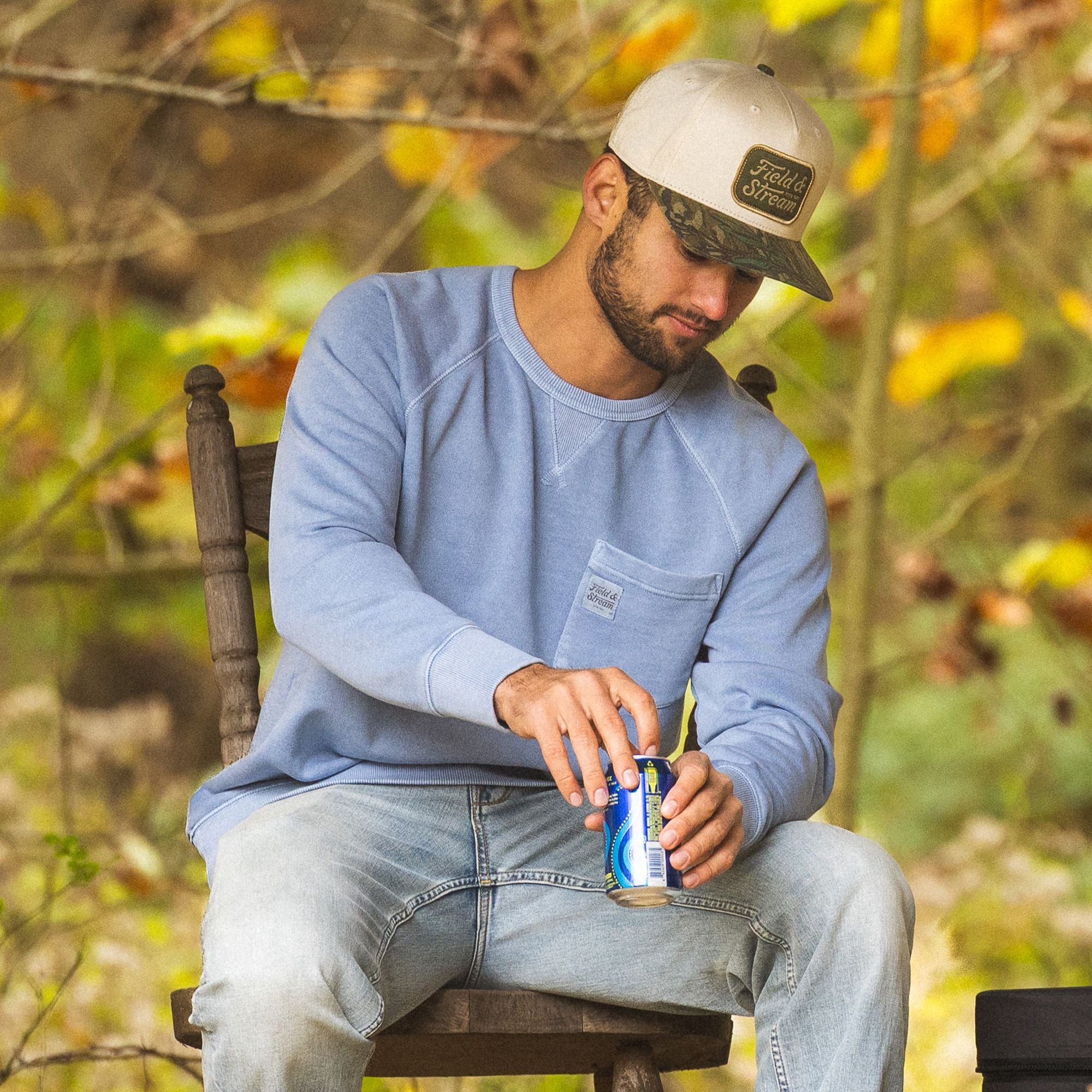 Light Blue - Men's Holloa French Terry Crew - Lifestyle4