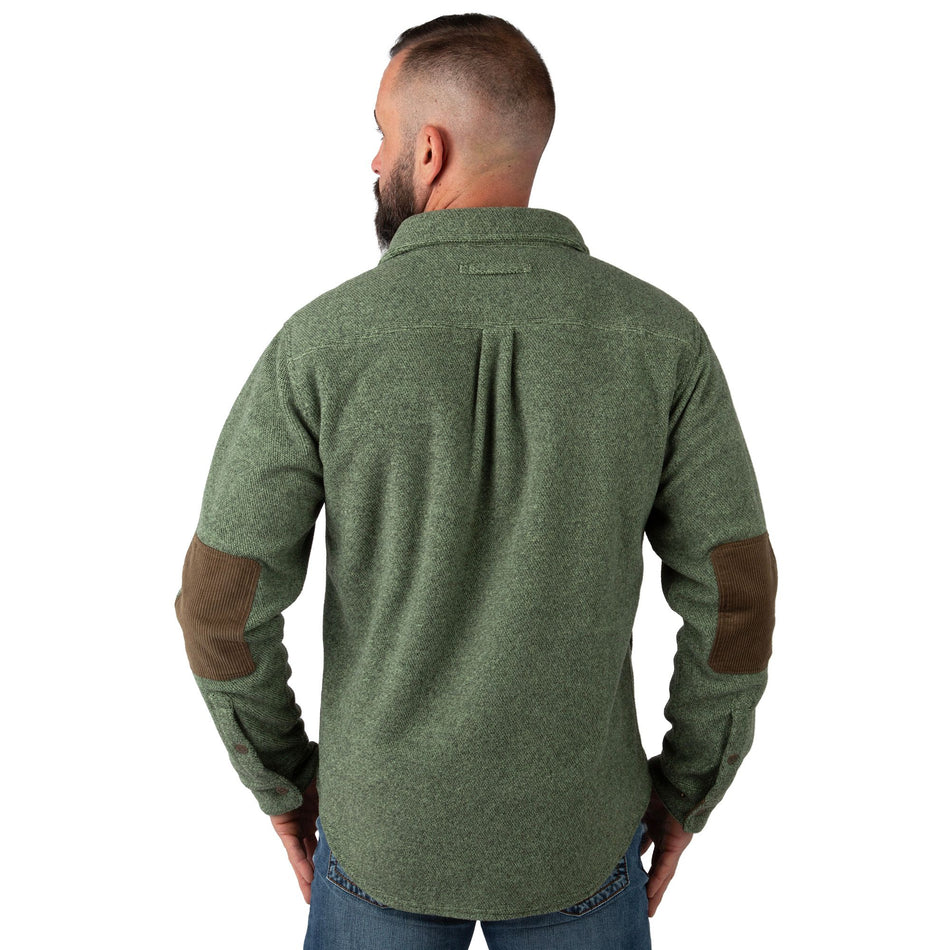 Olive - Men's Hail Call Fleece Shirt Jacket - Back