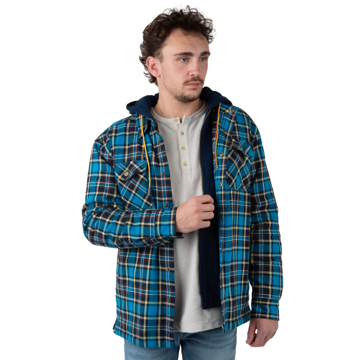 Trophy Plaid - Men's Decoy Hooded Flannel Shirt Jacket