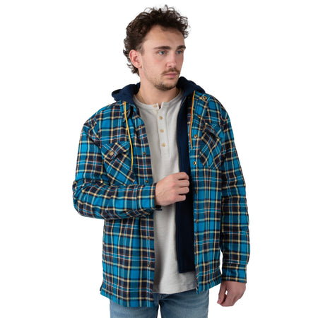 Trophy Plaid - Men's Decoy Hooded Flannel Shirt Jacket