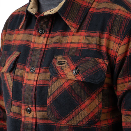 October Plaid - Men's Bismuth Acrylic Plaid Flannel Shirt - Pocket