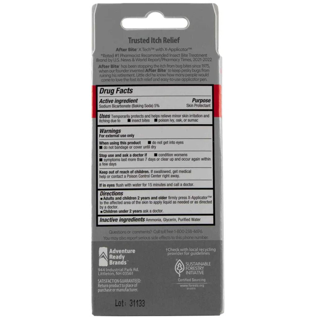 Adventure After Bite Itch Relief -  0.5oz - back