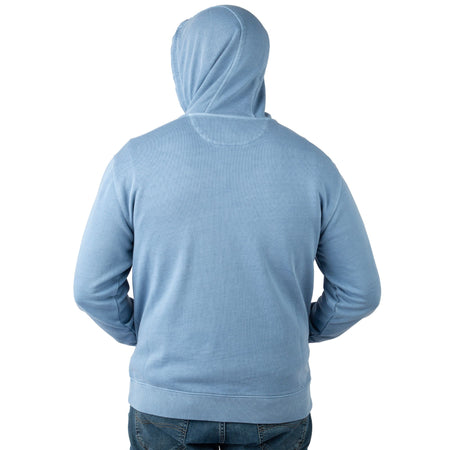 Light Blue- Men's Holloa French Terry Hoodie - Back