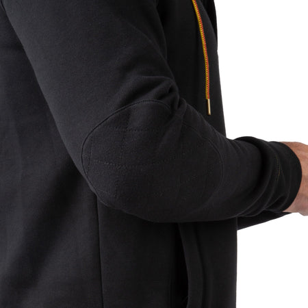 Black - Men's Shoveler Ring Neck 1/4 Zip Hoodie - Sleeve