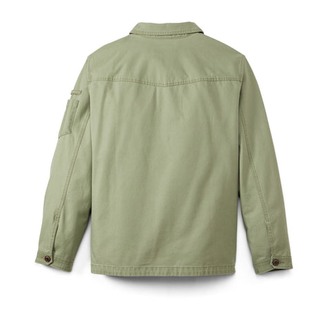 Olive - Men's Epoch Lightweight Twill Shirt Jacket - Back