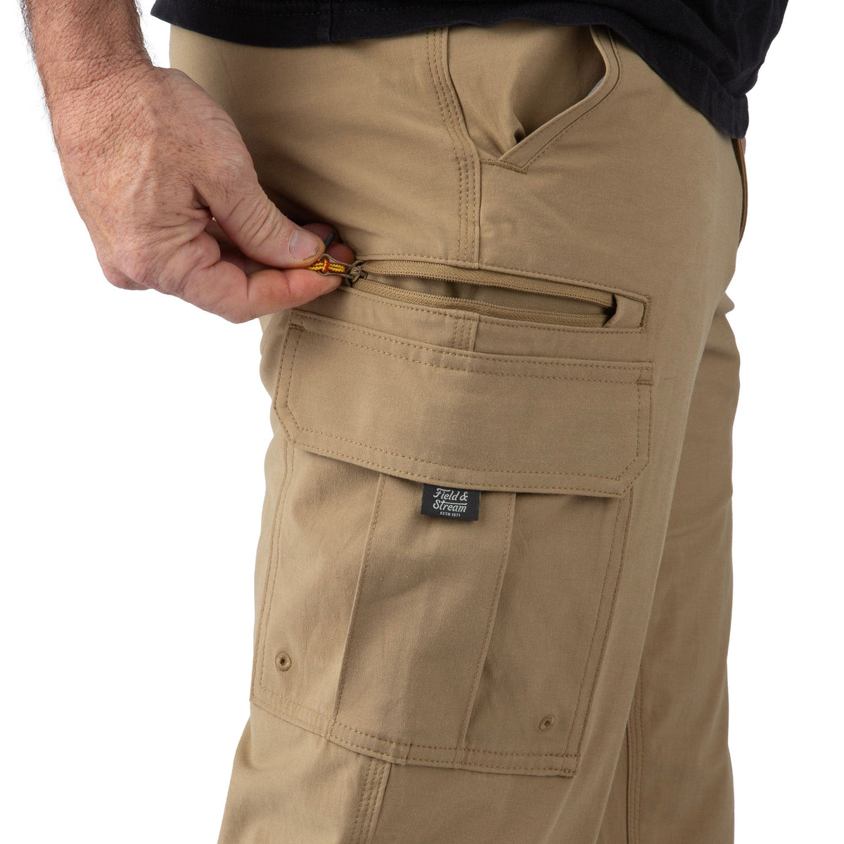Khaki  - Men's Downstream Cargo Pants - RIght