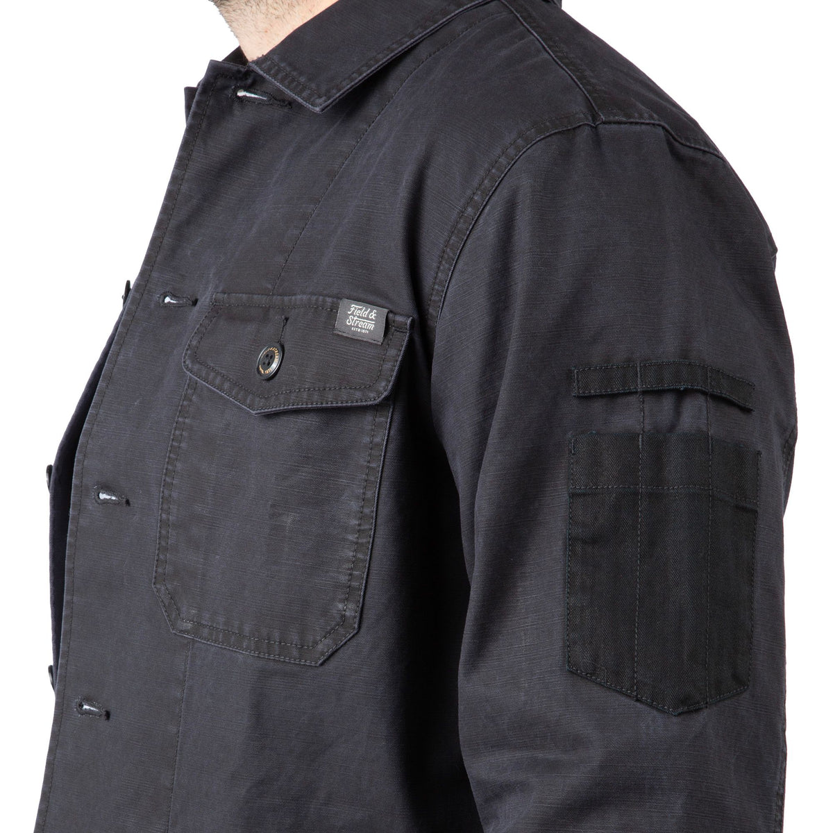 Black - Men's Epoch Lightweight Twill Shirt Jacket - Pocket