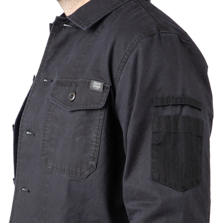 Black - Men's Epoch Lightweight Twill Shirt Jacket - Pocket