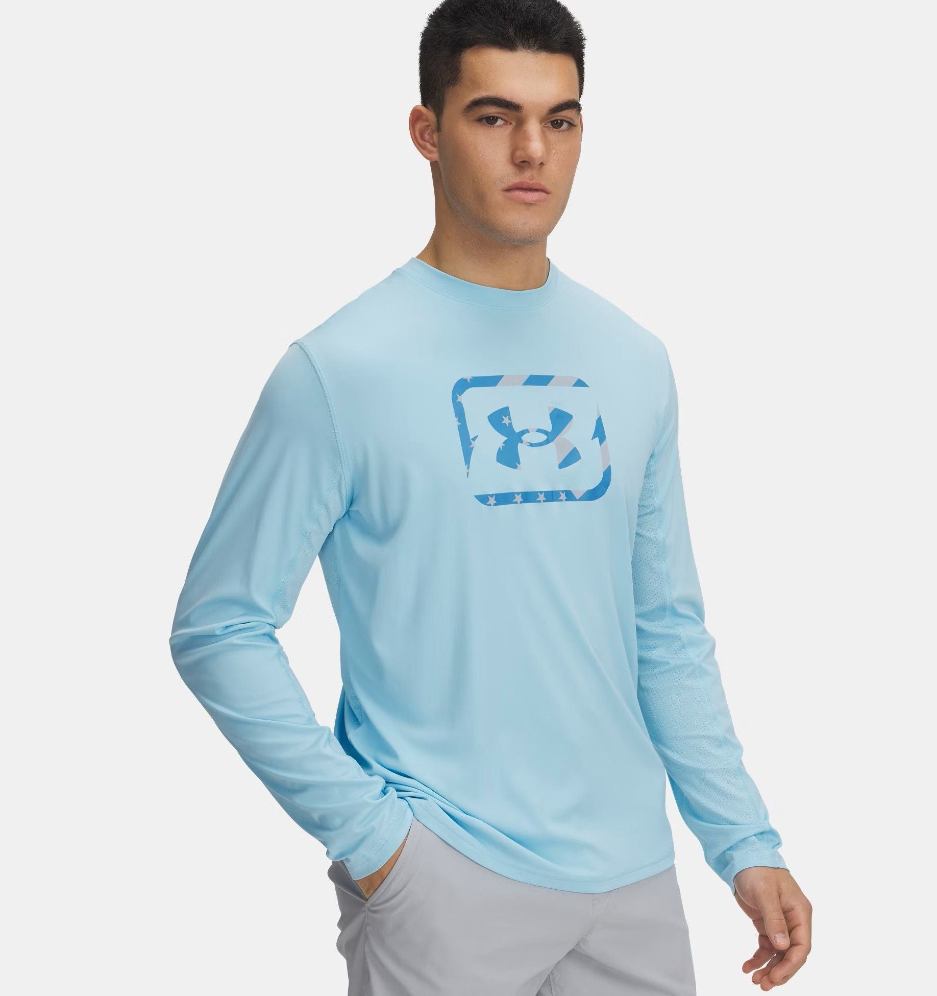 Blue - Men's UA Fish Pro Freedom Long Sleeve T-Shirt
