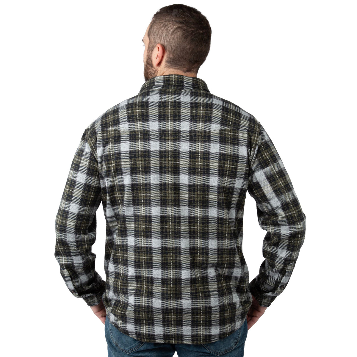 Mash Plaid - Field & Stream Men's Bushveldt Plaid Knit Shirt - Back