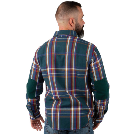 Northern Pine Plaid - Men's Hardwood Heavyweight Flannel Shirt - Back