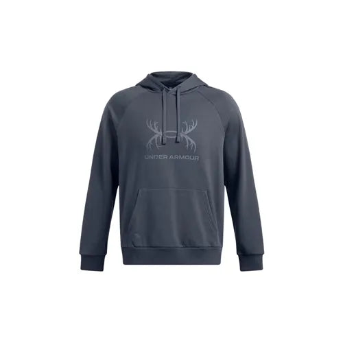 Downpour Gray - Men's UA Rival Fleece Antler Hoodie