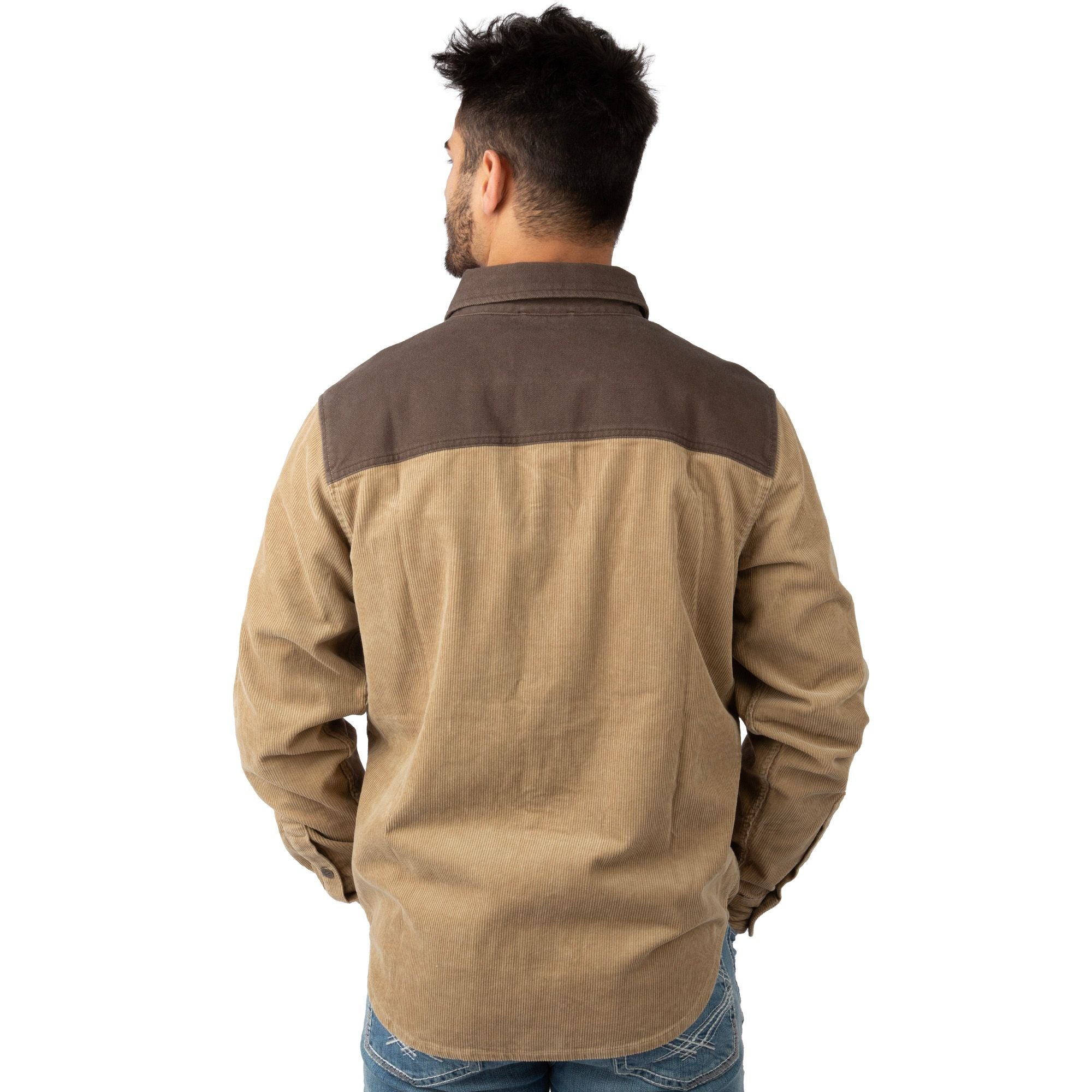 Khaki - Men's Tungsten Corduroy Shirt Jacket- Back