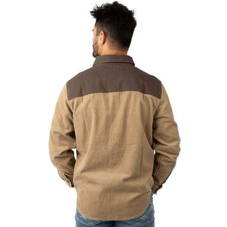Khaki - Men's Tungsten Corduroy Shirt Jacket- Back