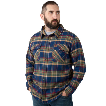 Lodge Plaid - Men's Bismuth Acrylic Plaid Flannel Shirt