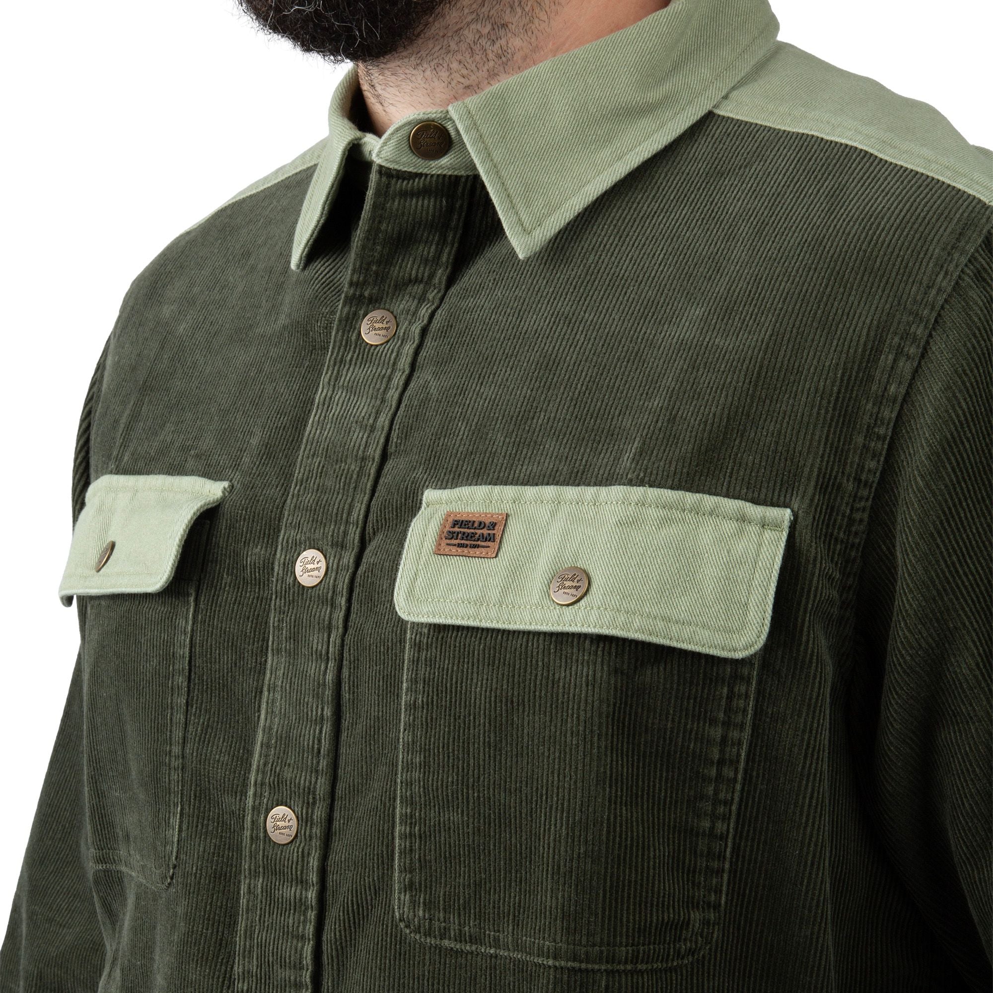 Army - Men's Tungsten Corduroy Shirt Jacket - Front