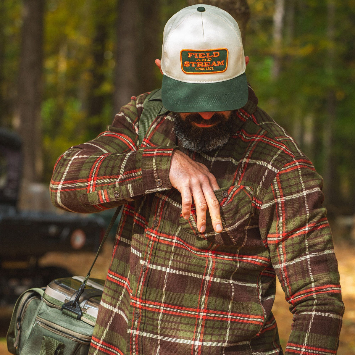 Pond Water Plaid - Men's Opening Day Flannel Shirt - Lifestyle2