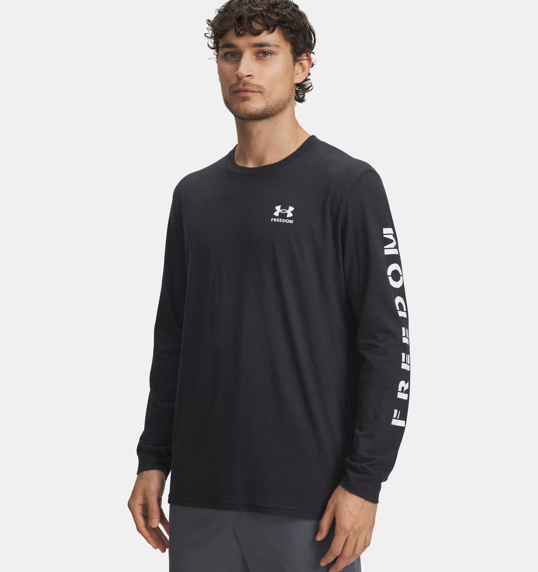 Black - Freedom Flag LS T-Shirt