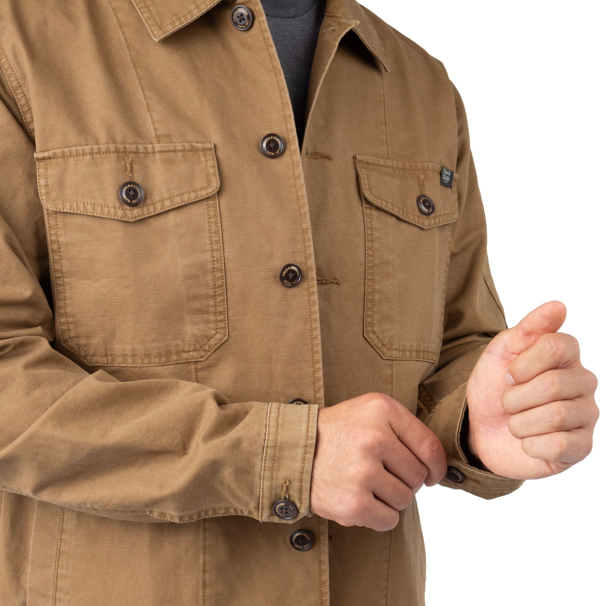 Buck Brown - Men's Epoch Lightweight Twill Shirt Jacket - Sleeves