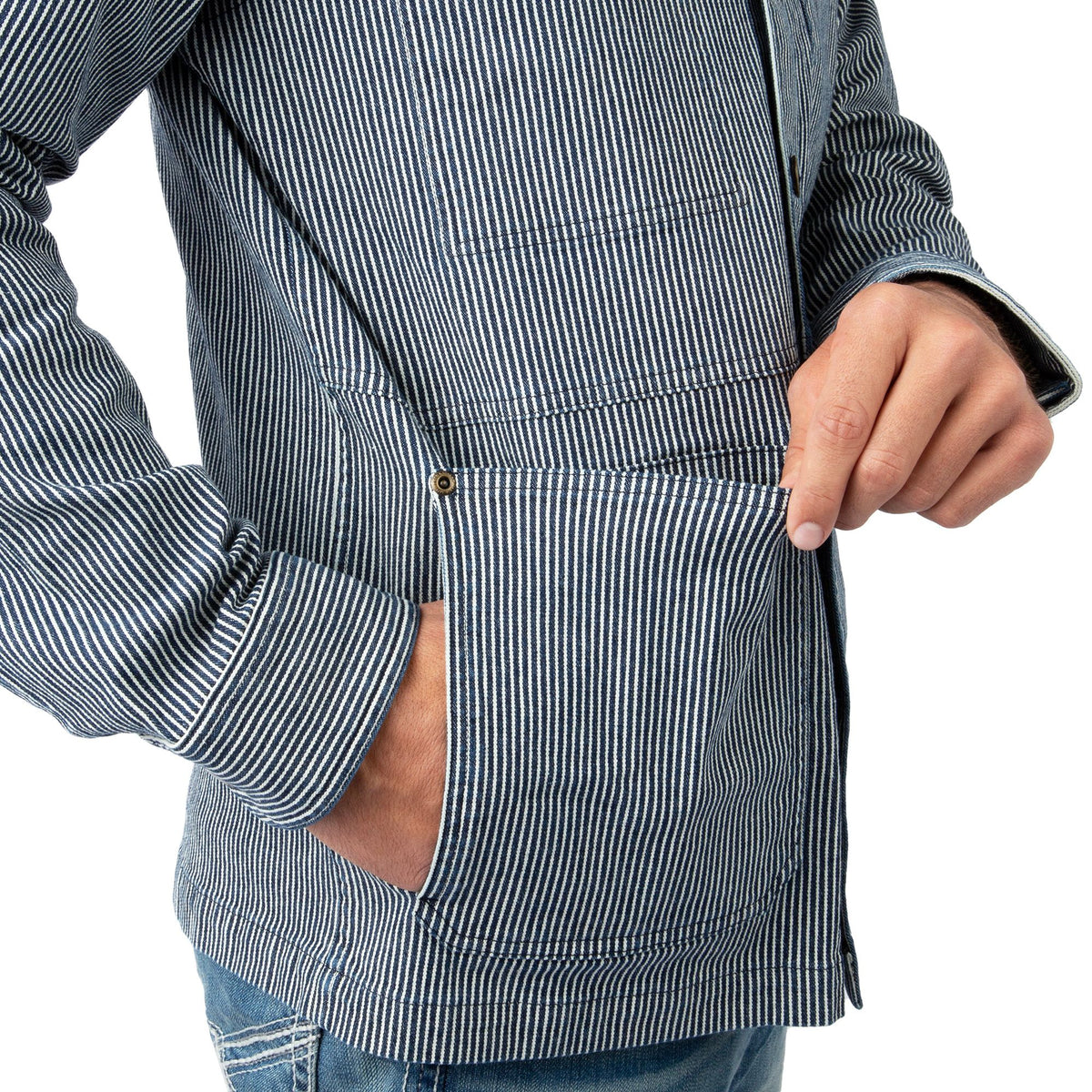 Railroad Stripe - Mossy Oak - Men's Brushbuster Utility Jacket - Pocket