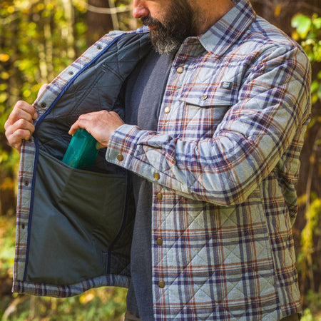 Grey Duck Plaid - Men's Tinkhamtown Quilted Shirt Jacket - Lifestyle3