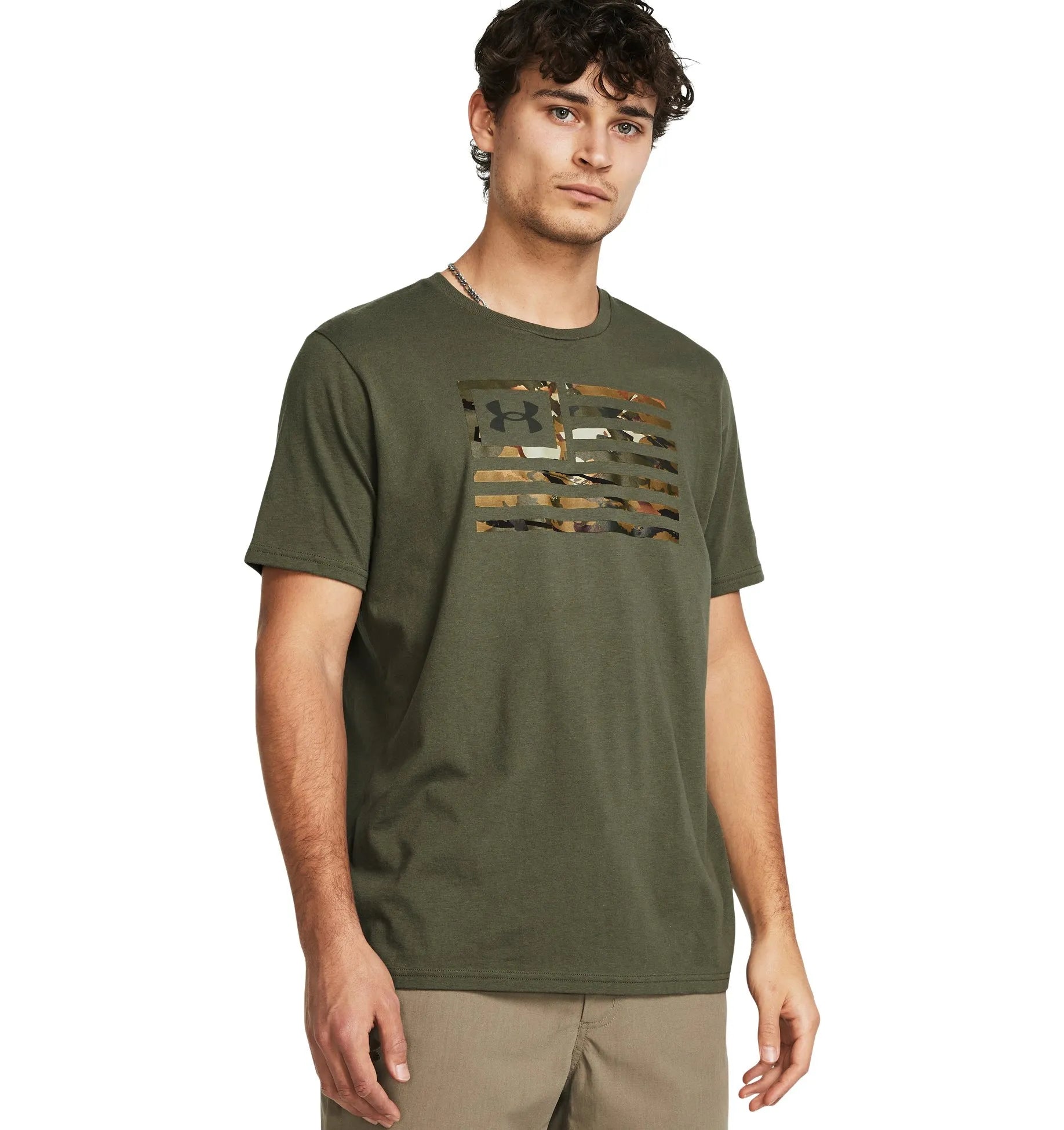 OD Green - Men's UA Freedom Flag Printed T-Shirt