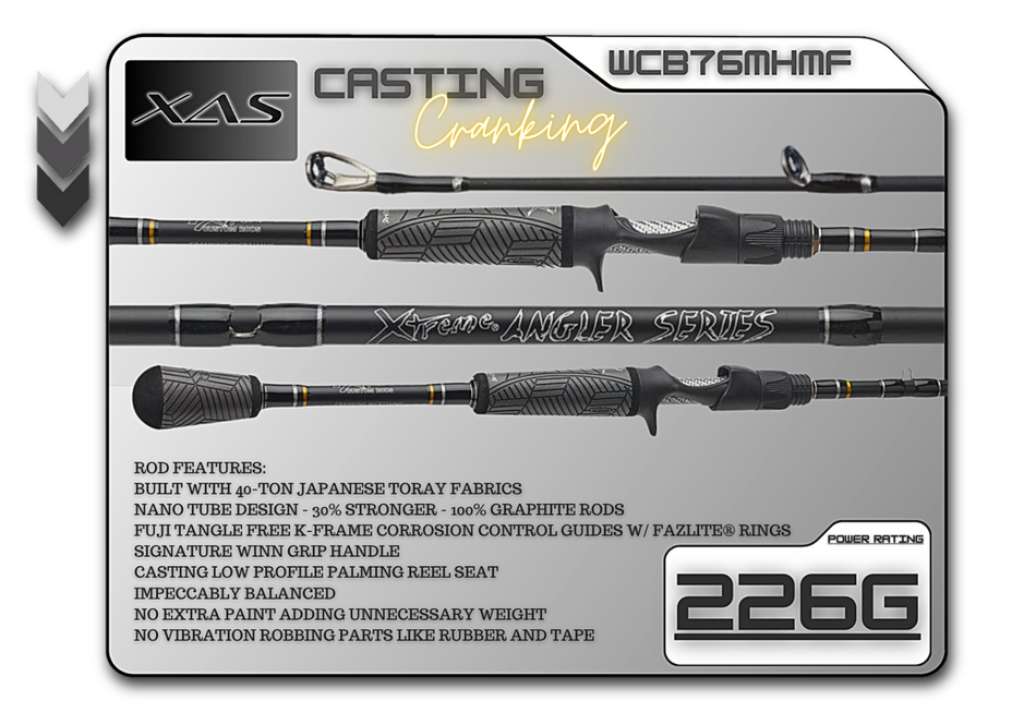 WCB76MHMF 7'6" Medium Hvy Mod-Fast **Cranking**